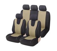 MAMXVKVZEU Housses Siège Voiture Coussin Protection pour Citroen C2 C3 C4 pour Cactus C5 pour Picasso C6 DS3 DS4 DS5(5 Places - Beige)