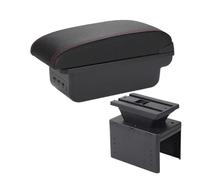 MAMXVKVZEU Pour Hyundai I20 2021 2022 Boîte D’accoudoir Voiture Console Centrale Accessoires Boîte Rangement Voiture Accoudoir de voiture(B1 Noir rouge 3USB)