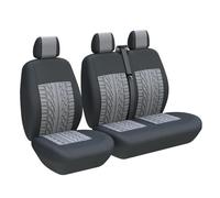 MAMXVKVZEU pour Opel pour Antara Universel 2 + 1 Housses Siège Auto Protecteur(3 Places Gris)