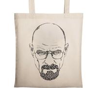 Man Angry Sac fourre-tout en coton écologique Beige