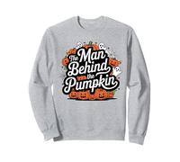 Man Behind the Pumpkin, annonce de naissance amusante pour Halloween, papa Sweatshirt