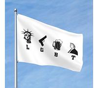 Man Cabe Decor Banger-LGBT-Liberty Guns Drapeau de bière pour homme Stuff Weird Flags(120 x 180 cm)