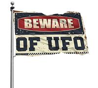 Man Cabe Decor Beware Of Ufo Flag Men Stuff Weird Flags (30 x 45 cm)