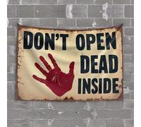 Man Cabe Decor Dead Inside : A Warning Sign Tapisserie Men Cave Decor Hanging Wall Decor (75 x 100 cm)
