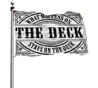 Man Cabe Decor What Happens On The Deck Stays On The Deck Drapeau Hommes Stuff Weird Flags (152 x 244 cm)