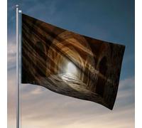 Man Cave Bar A Long Tunnel sombre avec lumière à la fin Drapeau cool Dortoir Camping Décorations pour Voyage (152 x 244 cm)