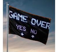 Man Cave Bar Game Over : choisissez votre chemin drapeaux pour chambre d'adolescentes drapeau de jardin d'automne (30 x 45 cm)