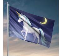 Man Cave Bar Magical Unicorn Under The Moonlit Sky Flag Boys Bedroom Decor Things For Boys Room (152 x 244 cm)