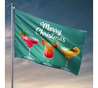 Man Cave Bar Merry Christmas Cocktails! Drapeau de jardin Printemps et été Drapeau de jardin Printemps (30 x 45 cm)