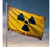 Man Cave Bar Radiation Warning : Caution Danger Flag Boys Bedroom Decor Things For Boys Room (120 x 180 cm)
