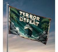 Man Cave Bar Vintage Shipwreck: Terror Of The Defeat Flag Cool Stuff For Boys Home Bar Accessoires (30 x 45 cm)