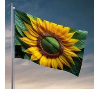 Man Cave Decor And Accessories A Vibrant Tournesol With Bright Yellow Petals And Green Leaves Flag College Room Sign Playroom Decor (30 x 45 cm)