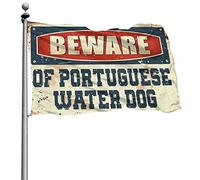Man Cave Decor And Accessories Beware Of Portugais Water Dog Flag Room Flags For Girls Funny Decor For Bar (152 x 244 cm)