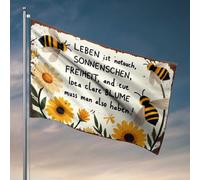 Man Cave Decorations Life Is Not Just About Bees, But Also Sunflowers, Freedom and lag The Room Decorations Fun Stuff(152 x 244 cm)