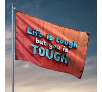 Man Cave Decorations Life's Challenges Vs. Your Resilience : un drapeau de rappel motivant Cadeau de chasse Drapeau de jardin de bienvenue (30 x 45 cm)