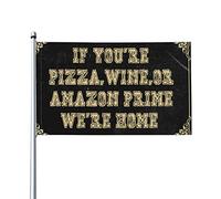 Man Cave Decorations Panneau décoratif pour porche Motif If You'Re Pizza Wine We'Re Home 30 x 45 cm