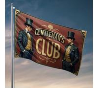 Man Cave Decorations Panneau vintage Gentlemen'S Club avec drapeau duos pimpants pour décoration de chambre (152 x 244 cm)