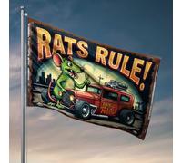 Man Cave Decorations Retro Rat Rod : The Ultimate Street Art Masterpiece Flag The Room Decorations Fun Stuff(30 x 45 cm)