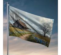 Man Cave Rules Abandoned Cabin In The Heart Of Nature Drapeau Home Bar Decor Cool Decor For Guys Room (152 x 244 cm)