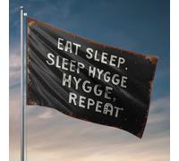 Man Cave Rules Hygge Bliss: The Danish Way Of Life Drapeau Musique Décor Accessoires de terrasse (152 x 244 cm)