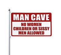 Man Cave Rules Man Cave Rules Drapeau Cool Jardin Drapeau pour Chambre de Fille (152 x 244 cm)
