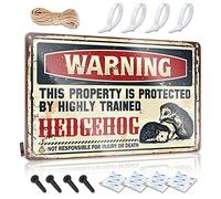Man Cave Rules Warning This Property Is Protected By A Highly Trained Hedgehog Sign Metal Sign Funny Metal Signs For Home Decor (Taille : 20 x 30 cm)