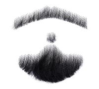 Man Fake Beard Real Hair Moustache Barbe Fausse Moustache bâton sur la Fausse Barbe et Moustaches bâcher sur la Barbes réaliste