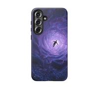 Man Falling Through Cosmic Tunnel with Tentacules - Matte Tough Case - Compatible avec Samsung Galaxy S25 Plus Violet