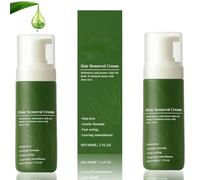 Man Hair Removal Cream with Natural Aloe Vera - Quick & Gentle Formula for Face, Body & Intimate Areas, Moisturizing & Non-Sticky (2Pcs)