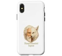 Man Is a Wolf to Man Homini Lupus Citation latine Coque pour iPhone X/XS