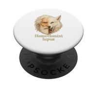 Man Is a Wolf to Man Homini Lupus Citation latine PopSockets PopGrip Adhésif