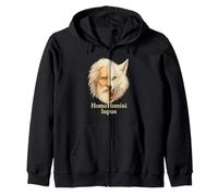 Man Is a Wolf to Man Homini Lupus Citation latine Sweat à Capuche
