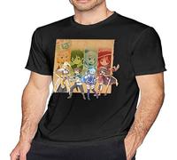Man Konosuba Casual T Shirt Hip Hop Short Sleeve Comfortable Round Neck Tee Black 3XL
