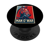 Man O' War Horse, Horse Racing, Del Mar, Santa Anita, Chevaux PopSockets PopGrip Adhésif