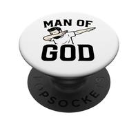 Man of God Dab for Christian Dad Father’s Day PopSockets PopGrip Adhésif