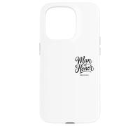 Man of Honor Obviously Pocket Minimalist Style Citation Coque pour iPhone 15 Pro