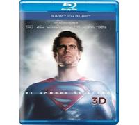 Man of Steel [Blu-ray 3D + Blu-ray] Starring Henry Cavill as Superman, Amy Adams, Michael Shannon, Kevin Costner, Diane Lane, Laurence Fishburne, Russell Crow - DC Comics Movie [Spanish Artwork]