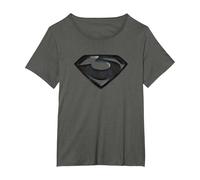 Man of Steel Zod Shield T-Shirt, Femme Grandes Tailles, Asphalte, 6X