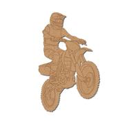 Man On Dirt Bike Forme 1 Medite en MDF pré-marquée / 20,3 cm / 5