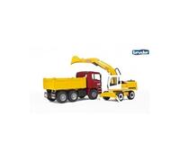 Bruder Camion Benne Man Tga Avec Pelleteuse Liebherr