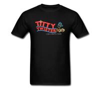 Man Tshirt Coupons Titty Twister Club from Dusk Till Dawn T Shirts Hell Top T-Shirts Fashionable Custom Clothing Black XXL