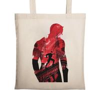 Man Without Fear Night City Art Sac fourre-tout en coton écologique Beige