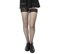 MANA MANA Bas Résille Autofixants Confortables Et Tendance Pour Femmes | Bas Autofixants Tendance Pour Toutes Les Occasions | Plusieurs Couleurs | Parfait Pour Toutes Les Femmes, Nero, XXL/3XL