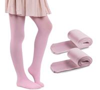MANA MANA Lot De 2 Collants Unis Pour Filles - Collants Opaques Pour Enfants Pour L'école, La Danse, Le Ballet - Doux Et Élégants, 40 Den, Fabriqués En Italie, 2 Paires, Rosa, 98/104 cm