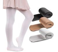 MANA MANA Lot De 3 Collants Unis Pour Filles - Collants Opaques Pour Enfants Pour L'école, La Danse, Le Ballet - Doux Et Élégants, 40 Den, Fabriqués En Italie, 3 Paires, Multicolore, 110/116 cm