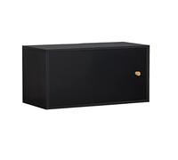 MANAFEEL Bibliothèque simple du sol au plafond, empilable, combinaison moderne avec porte-porte, armoire de rangement pour chambre à coucher, bureau, étagère de rangement (noir, avec porte d'armoire)