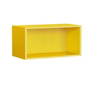 MANAFEEL Bibliothèque simple du sol au plafond, empilable, moderne, avec porte, armoire de rangement pour chambre à coucher, bureau, bibliothèque (jaune, sans porte d'armoire)