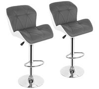 MANAFEEL Chaises de Bar Chaise de Barre en Cuir pivotant Tabouret de Bar à Hauteur Tabouret de Bar réglable avec Dossier Home Kitchen Counter Office High Chaid 2 Pack Tabourets à Hauteur de Bar
