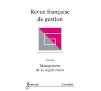 Management de la supply chain revue franþaise de gestion vo - Collectif - Hermes Science Publications - broché - Livre