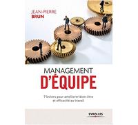 Management d'équipe 7 leviers pour améliorer bien-être et efficacité au travail. - Jean-Pierre BRUN - Organisation Eds D' - broché - Guide